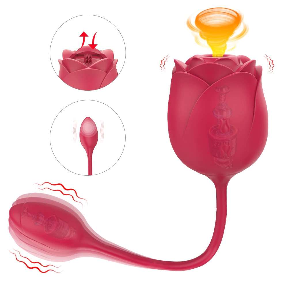 Jouet rose 2 en 1 couleur rouge bonne vibration