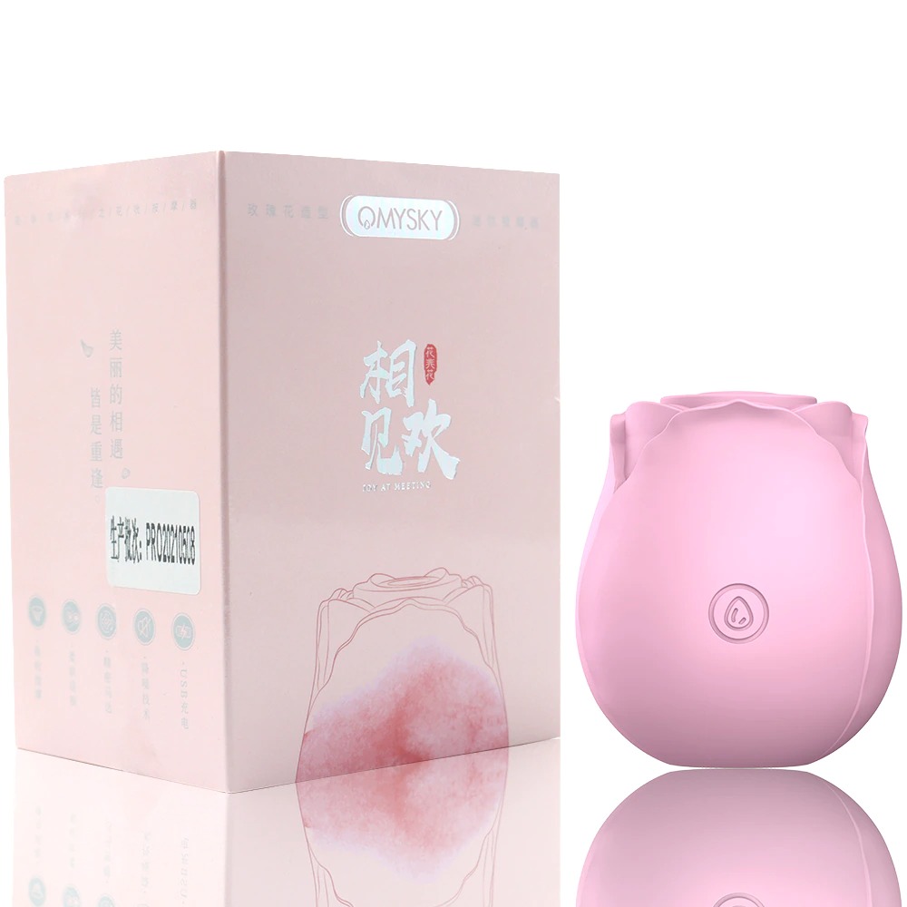 Roze speelgoedvibrator voor vrouwen roze kleur klein doosje