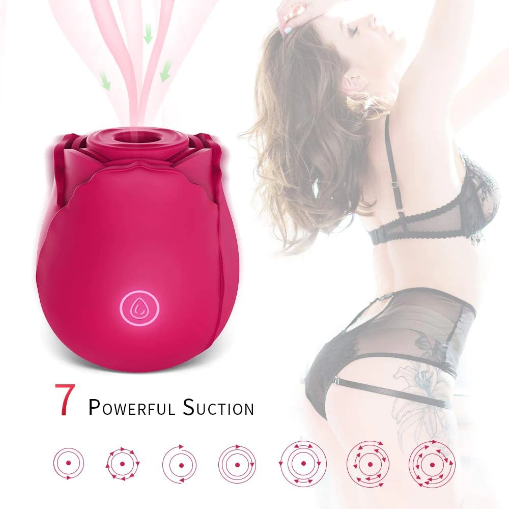 Rose Toy Vibrator for Women with 7 powerful suction mode