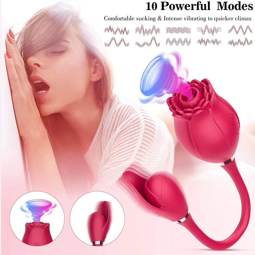 Rose Vibrator For Women Rose Toy Vibrator With 10 Sucking - Temu