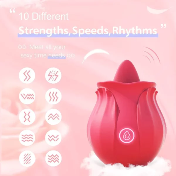 vibrateur bourgeon de rose 10 modes de vitesses différentes pour la vie sexuelle