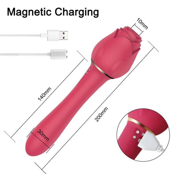 sex toy rose utilisant la charge magnétique