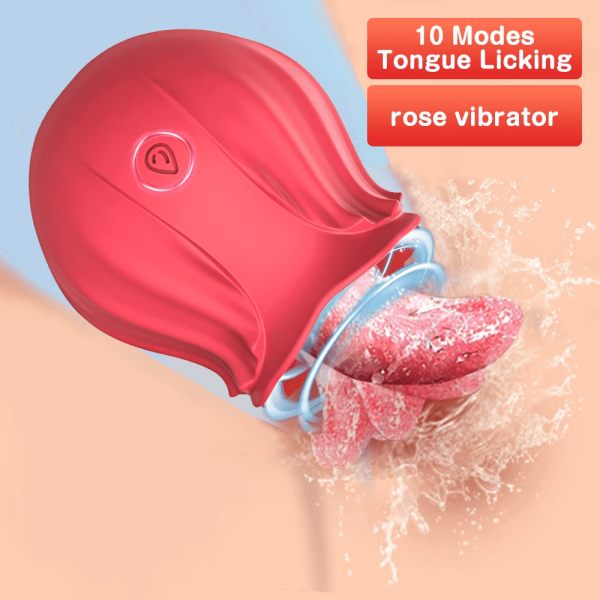 rosebud vibrator 10 lägen tunga slickande