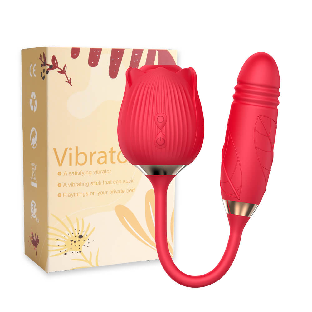 rose sex toy dildo red color