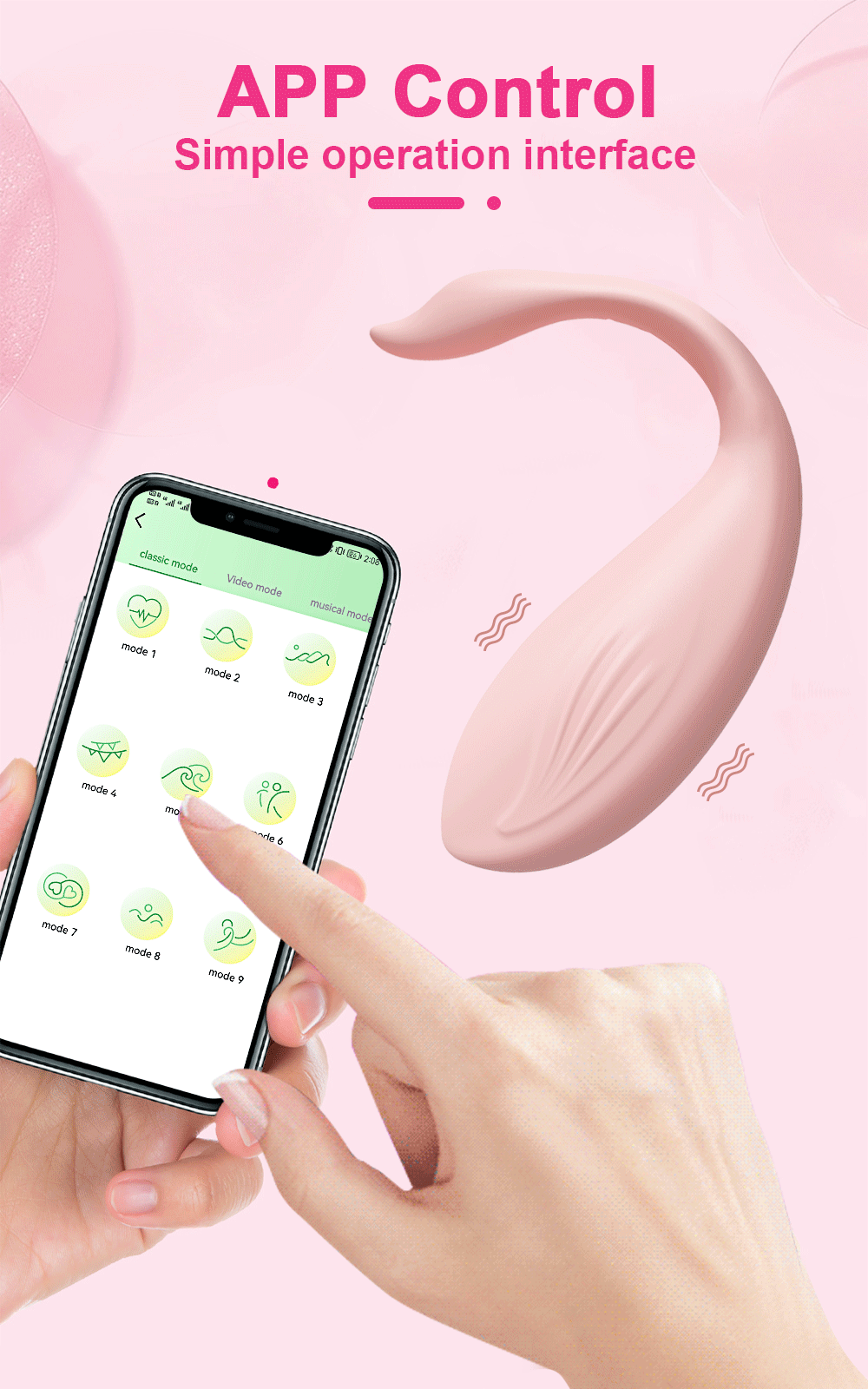 stainess steel g spot dildo APP control easy to use