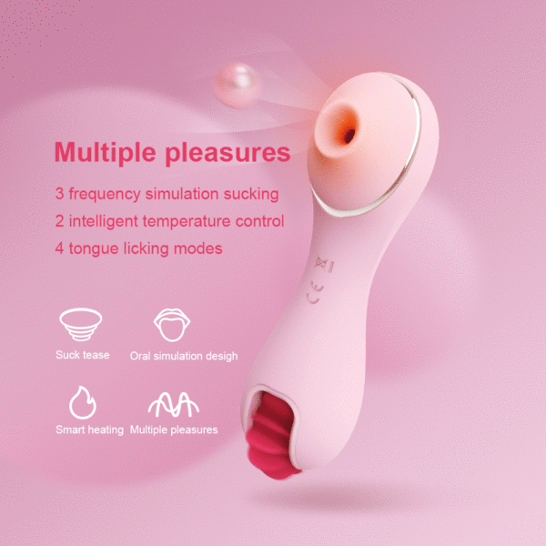 2 in 1 Rose Flower Toy Pro multiple pleasures sucking and licking