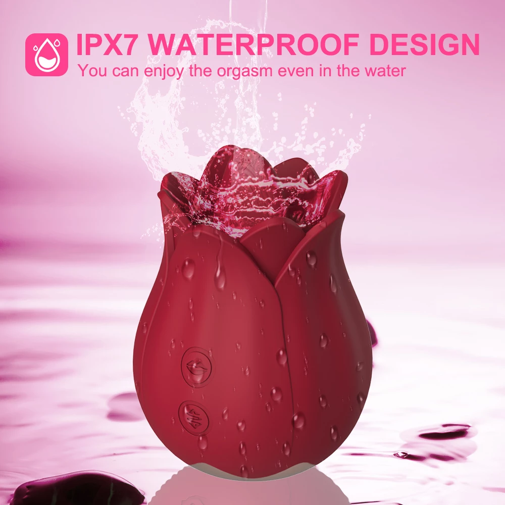IPX7 waterproof design rose toy