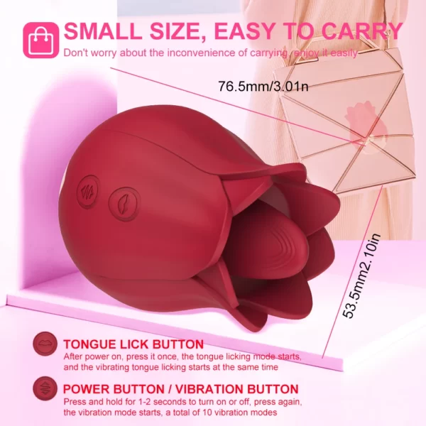 Licking Rose Toy small size easy to carry