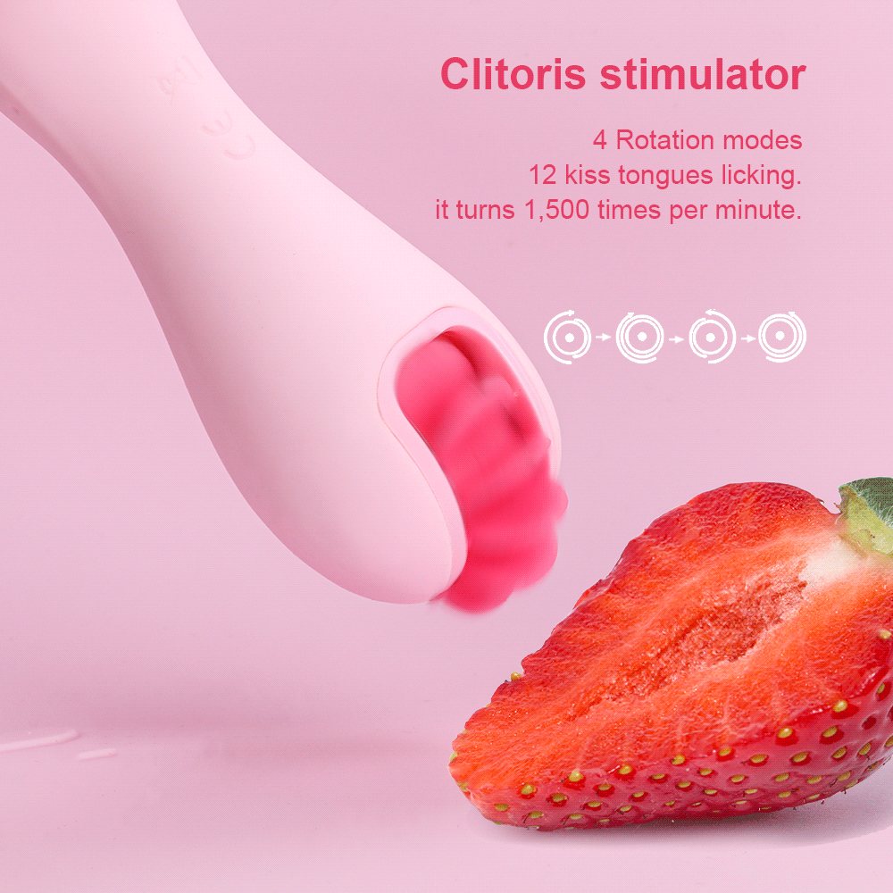 rosa de flores juguete sexual estimulador de clítoris 4 modos de rotación