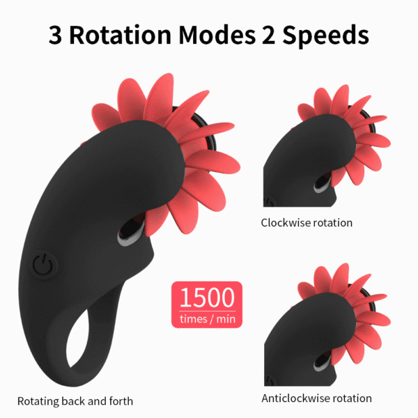 Clit Rose Toy rotating back and forth clockwise rotation
