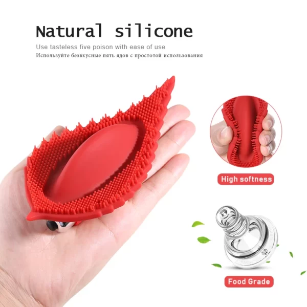 Leaf Type Wearable Vibrator Natural silicone