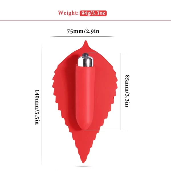 Leaf Type Wearable Vibrator Product size