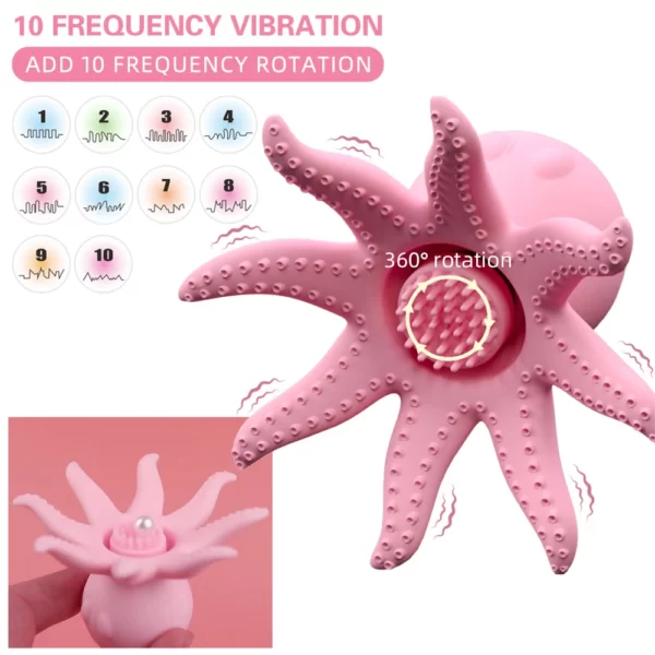 Masseur de mamelons Vibration à 10 fréquences