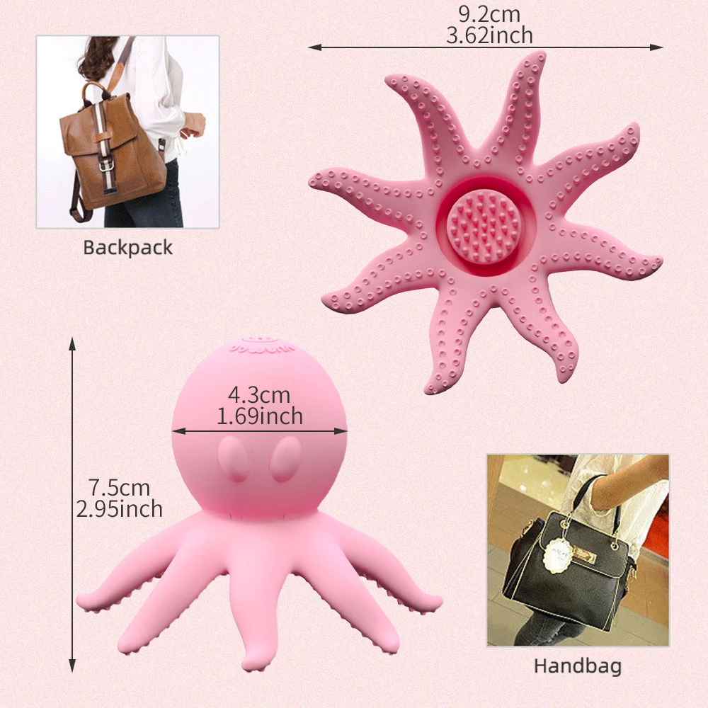 Nipple Massager | 10 Frequency Rotating Octopus Vibrator - Rose Toy  Official Website