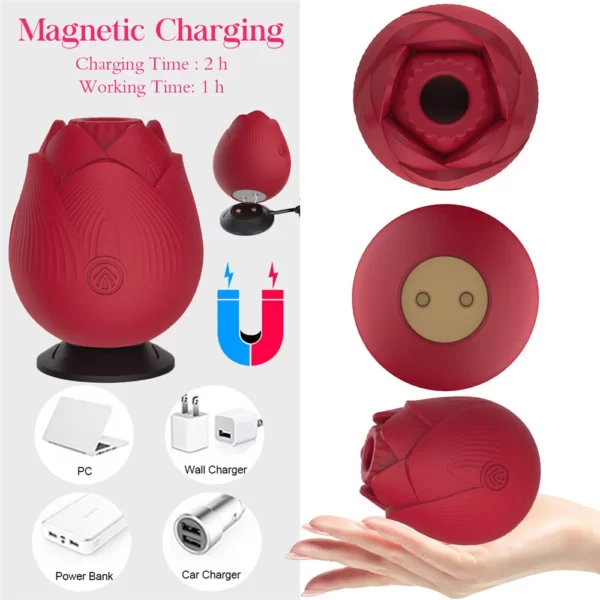 Rose Blossom Sex Toy magnetic charging