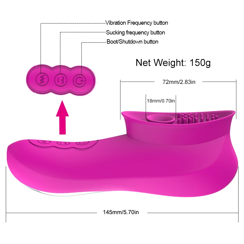 Succionador de pezones de flor de rosa para mujeres tamaño del producto