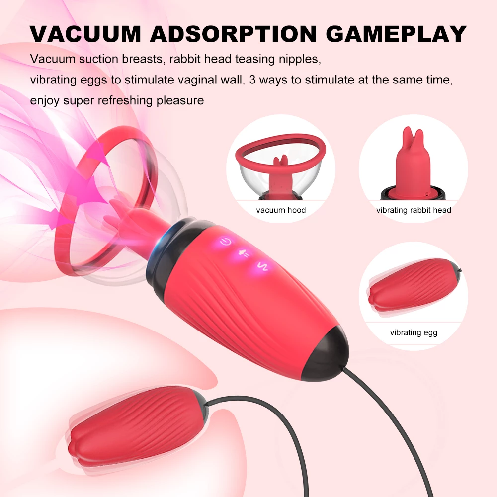 Rose Nipple Sucker vakuum adsorption spel spela