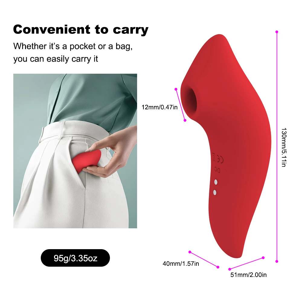 Rose Nipple Toy Produktgröße leicht zu tragen