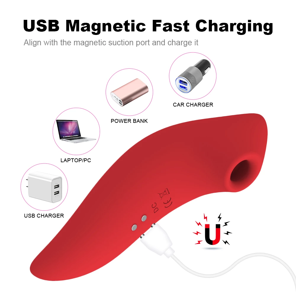 Rose Nipple Toy usb magnetic fast charging