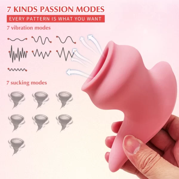 Suceur de mamelon en silicone 7 sortes de modes de passion 7 modes de succion