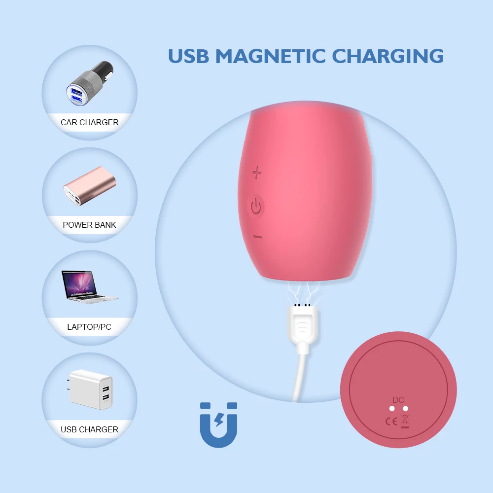 Vibrerende tepelzuiger USb magnetisch opladen