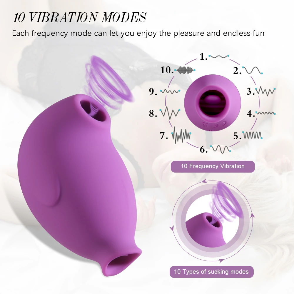 succionador de pezón de flor 10 modos de vibración
