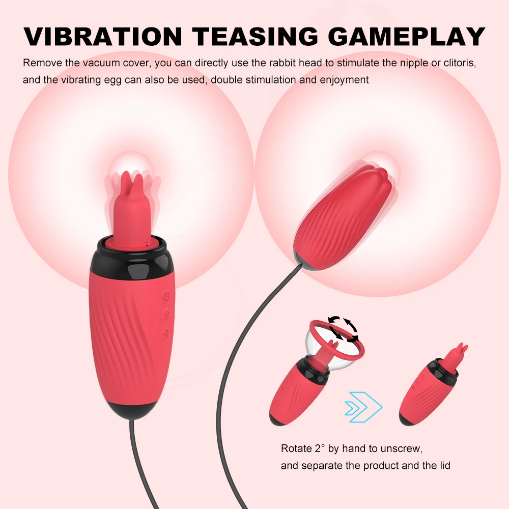how to use rose nipple sucker for vibration teasing game play