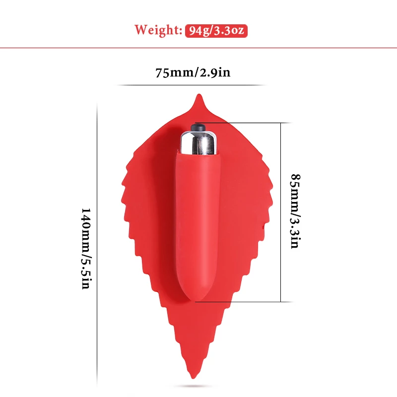 dimensioni del prodotto del vibratore indossabile a distanza