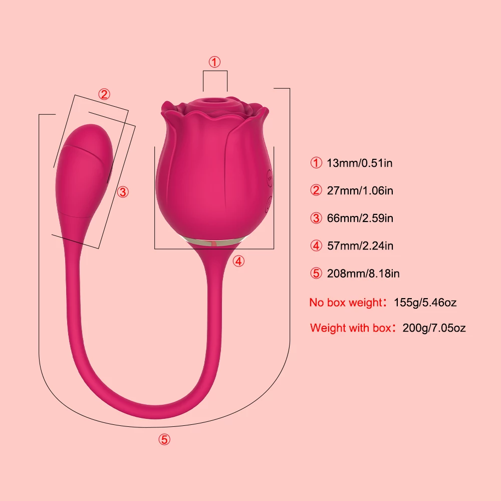 Rose Sexspielzeug Produktgröße