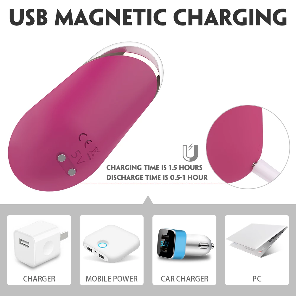 jouet sexuel rose charge magnétique usb