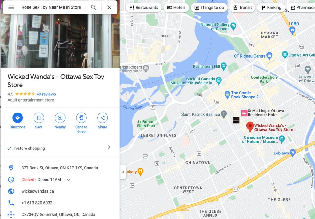 rose sex toy near me in store en google map