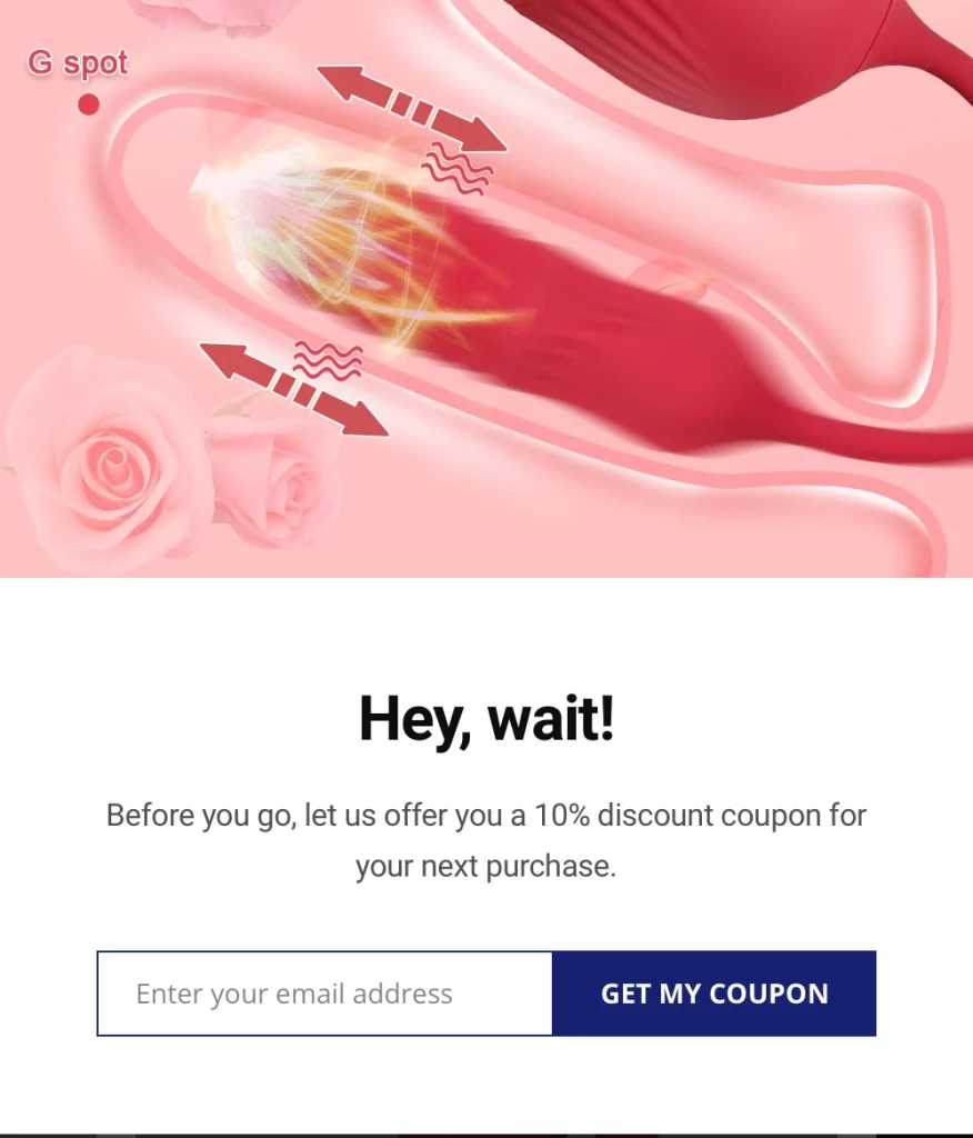 rose toy discount codes pop up