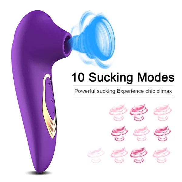 Vibrateur suceur de clito 10 modes de succion