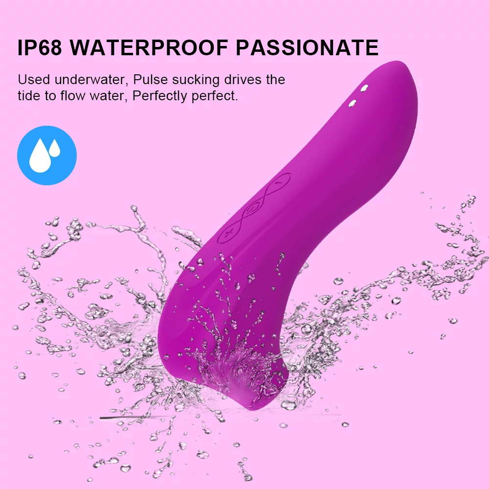 Vibrador succionador de clítoris IP68 resistente al agua