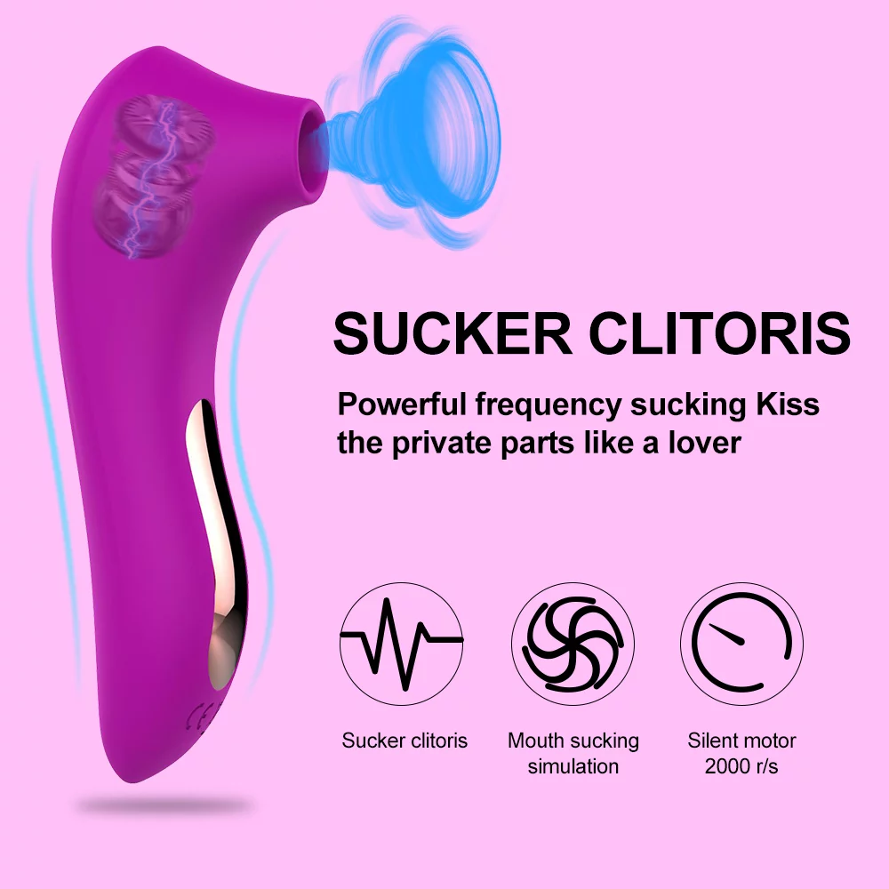 Vibratore succhia clitoride a frequenza potente