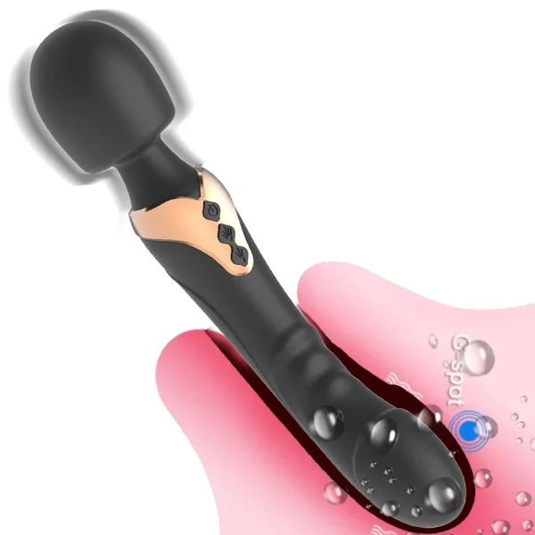 Vibrateur vaginal féminin à double tête 20 modes de vibration Stimulateur de clitoris
