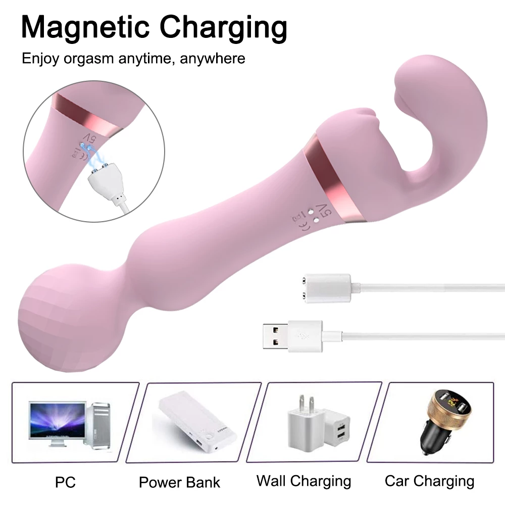 G Spot Wand Vibrator Chargement magnétique