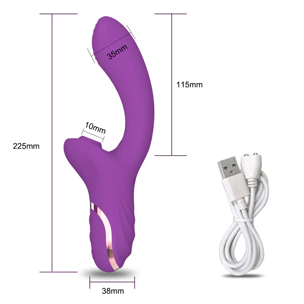 Dimensioni del vibratore rabbit che succhia il clitoride