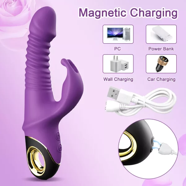 Thrusting Rabbit Vibrator magnetic charging
