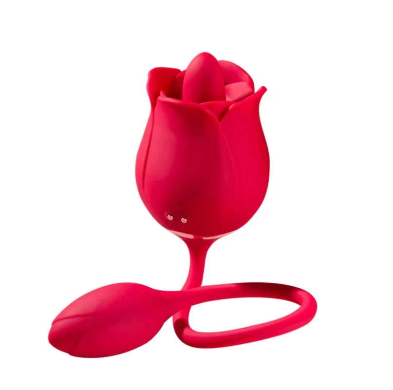 Tongue Rose Toy med vibrerande ägg