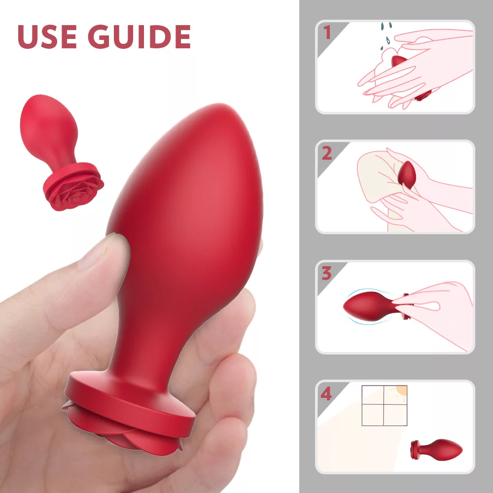 hoe roos anale buttplug gebruiken