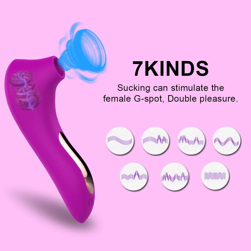 Lila Klitorisvibrator 7 verschiedene Stimulationsmodi