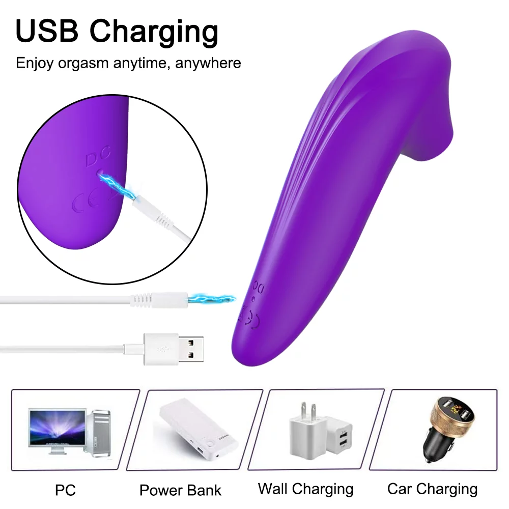 vibrador clítoris púrpura carga usb