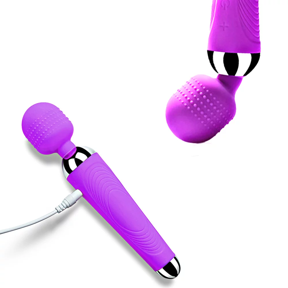 Vibrador varita púrpura recargable por USB