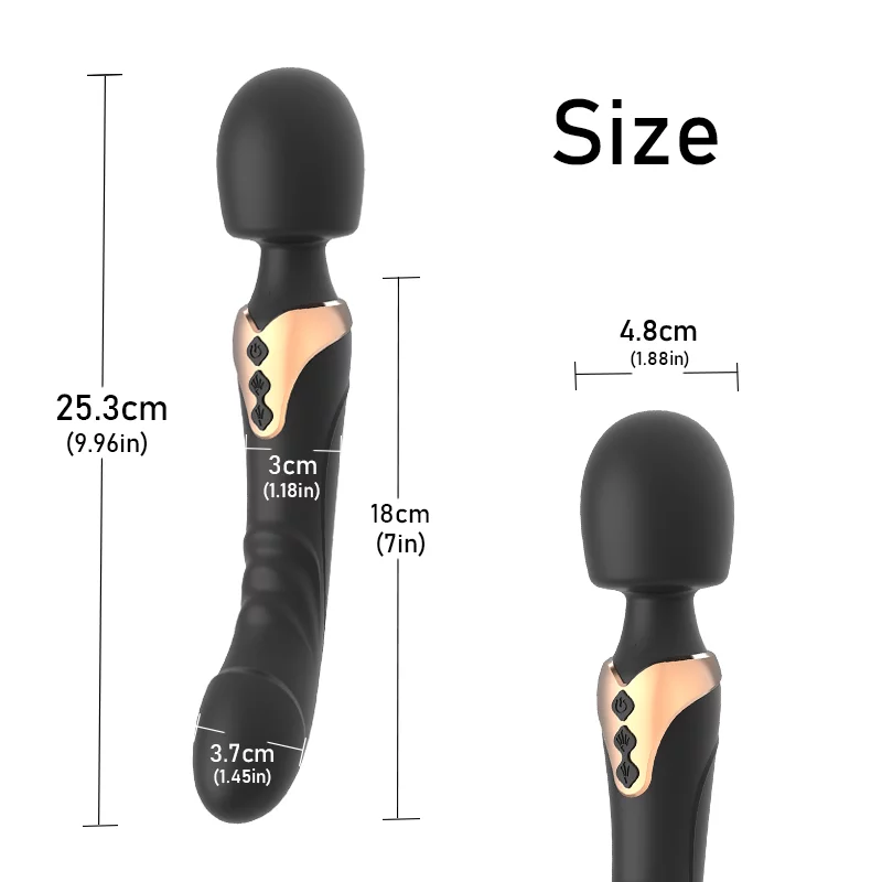 baguette magique rechargeable couleur noire taille du produit