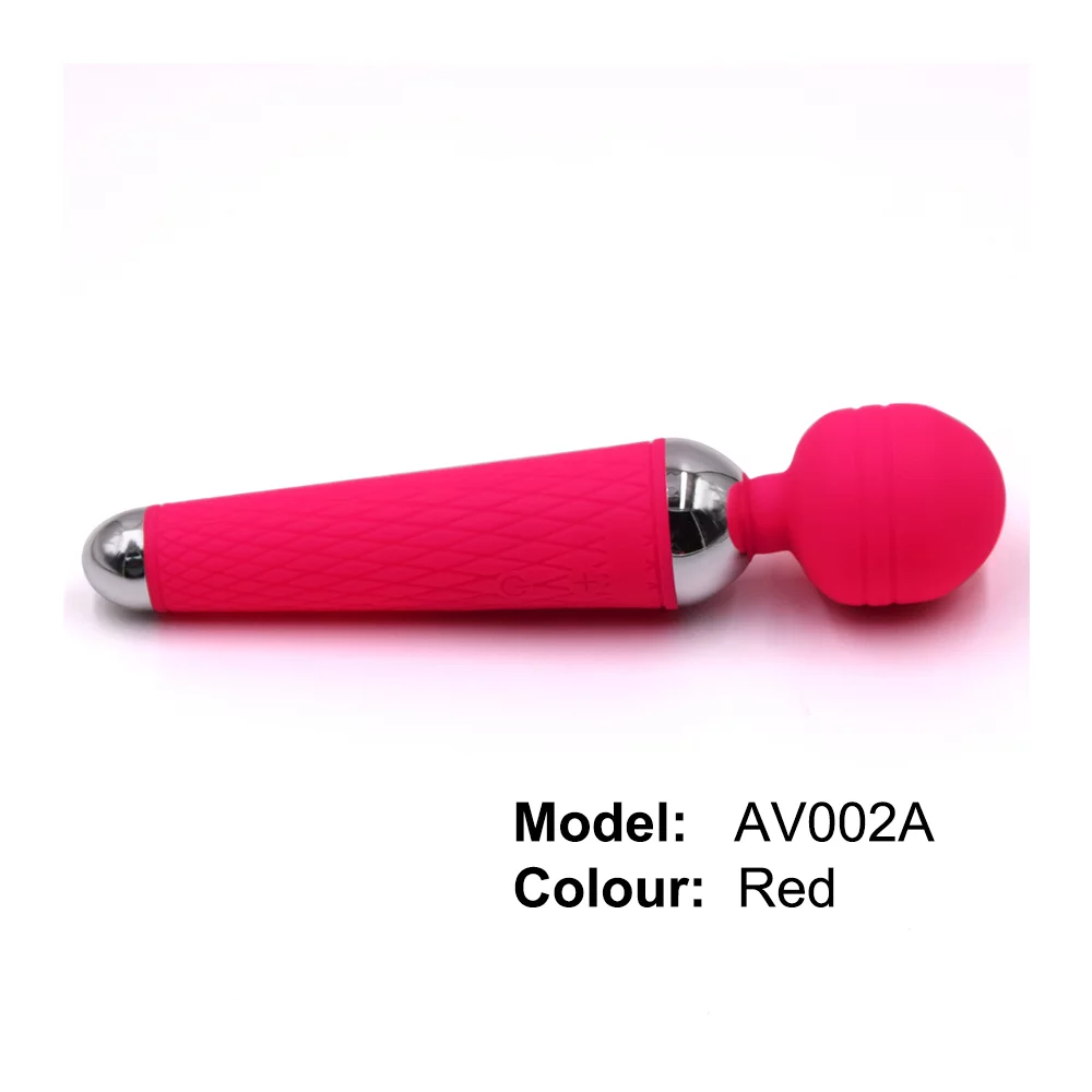 vibrador varita recargable color rojo