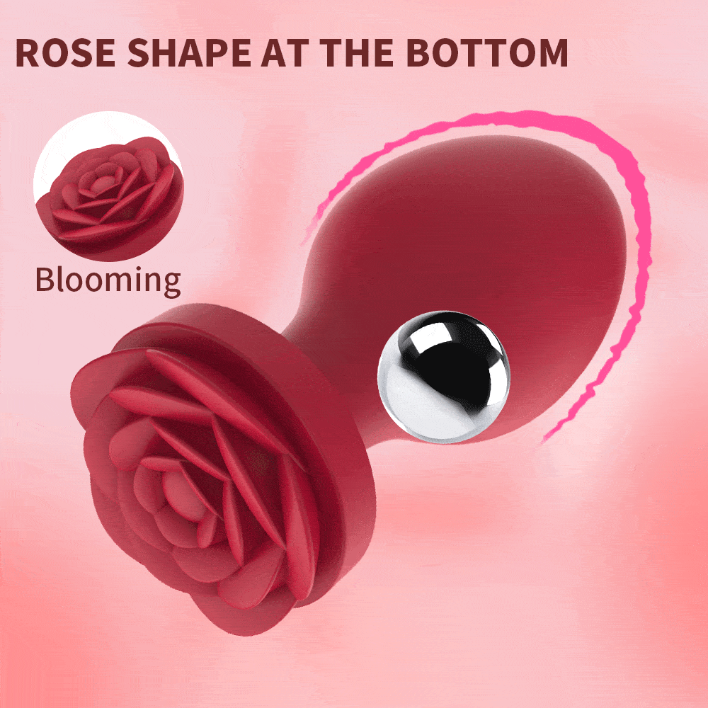 plug anale a rosa rossa vibrante