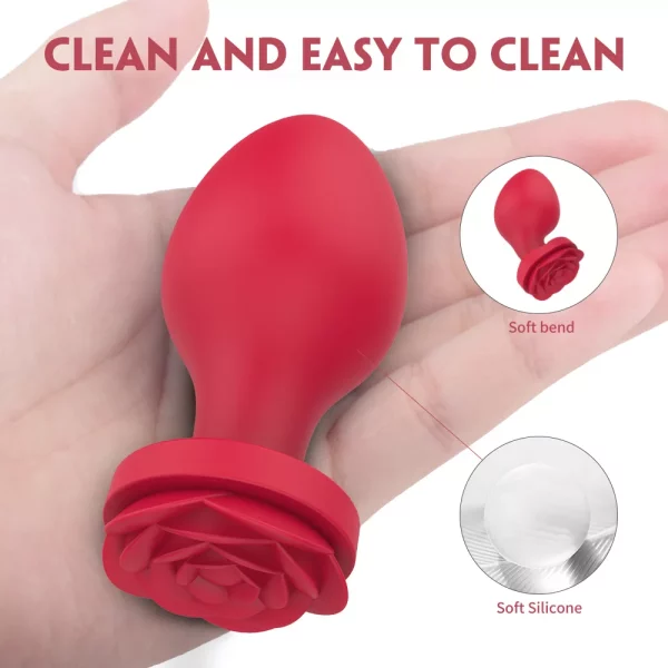 tapón anal rosa fácil de limpiar