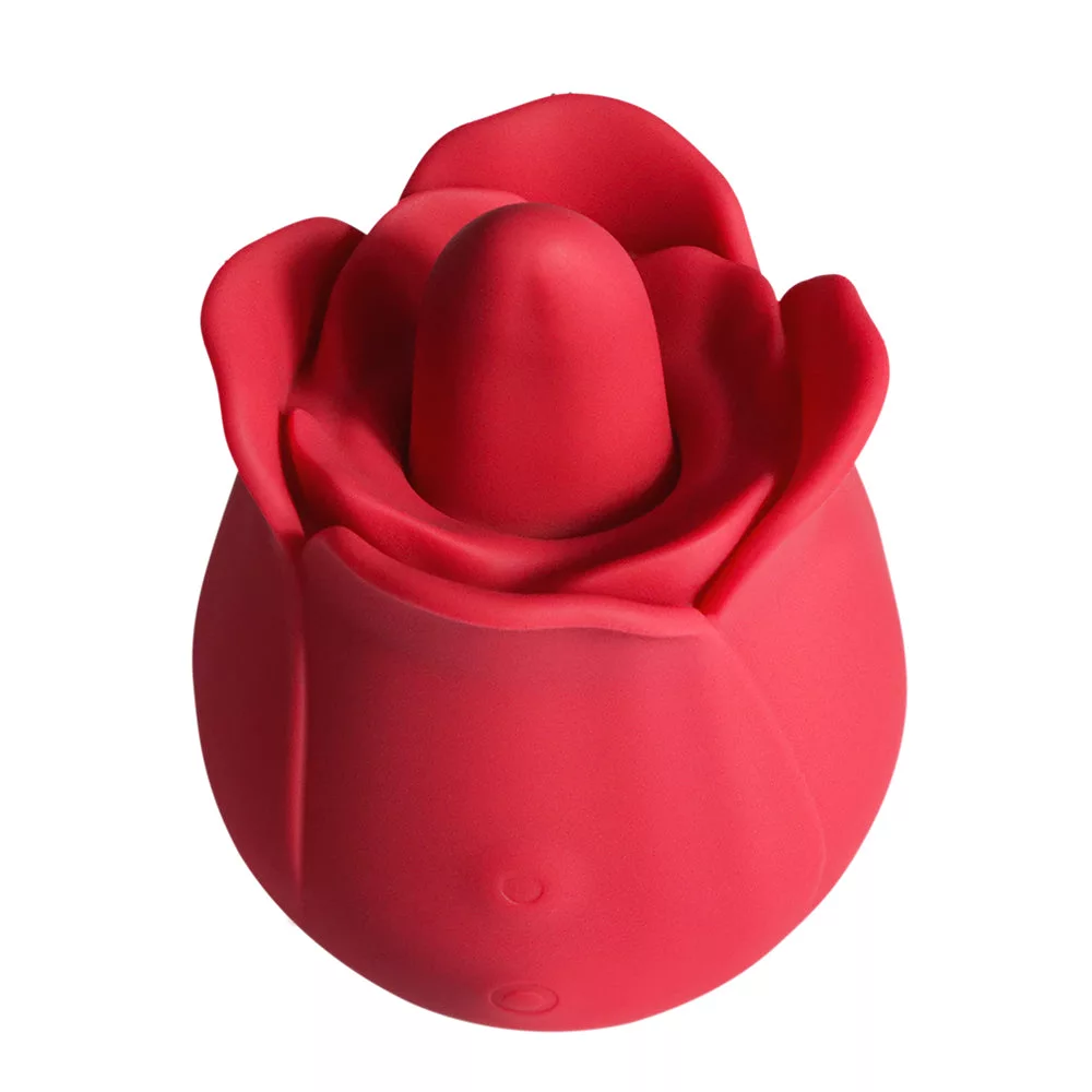 rose toy tongue vibrator red color