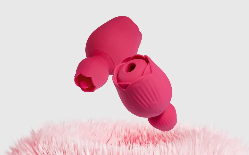 juguete de rosa con lengua